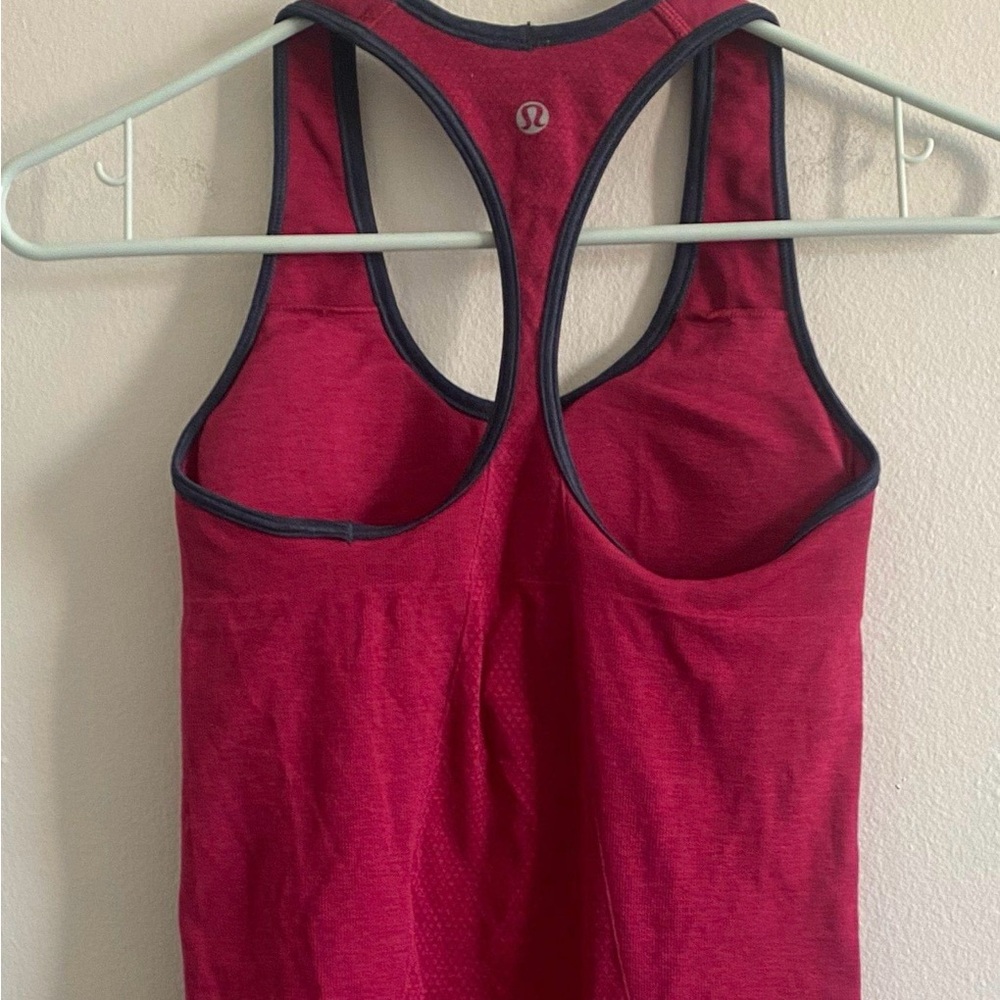 Lululemon Ebb Flow Red Racerback Tank Top